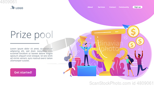 Image of Prize pool concept landing page.