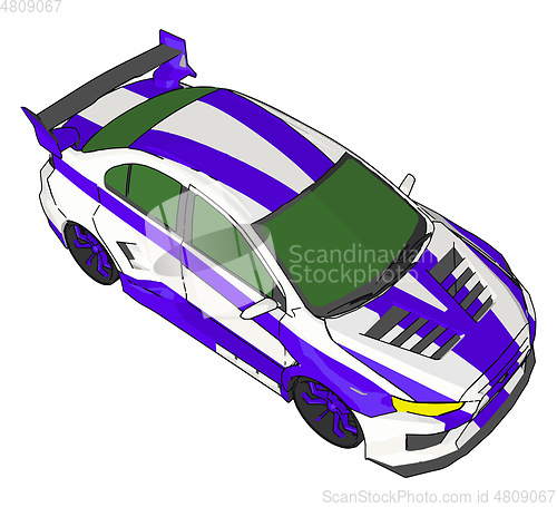 Image of Blue colored plastic toy vector or color illustration