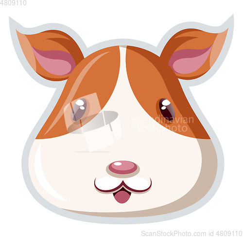 Image of Pink pig, vector color illustration.