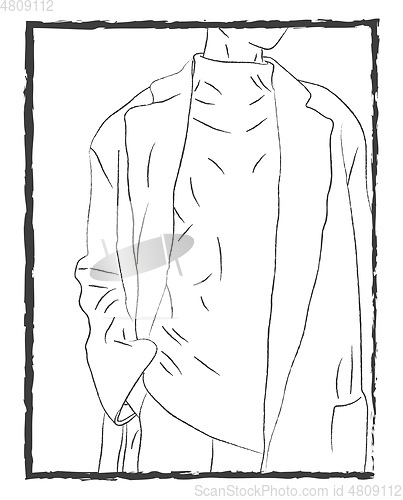 Image of An overcoat vector or color illustration