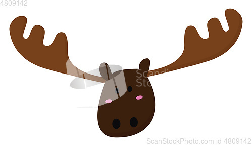 Image of Emoji of a moose/Cartoon deer vector or color illustration