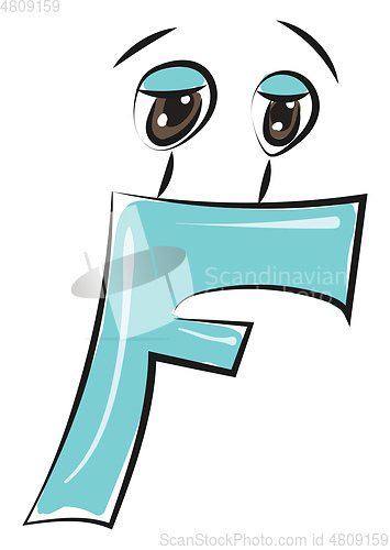 Image of Letter F alphabet emoji vector or color illustration