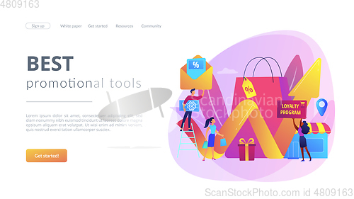 Image of Promotional mix concept landing page