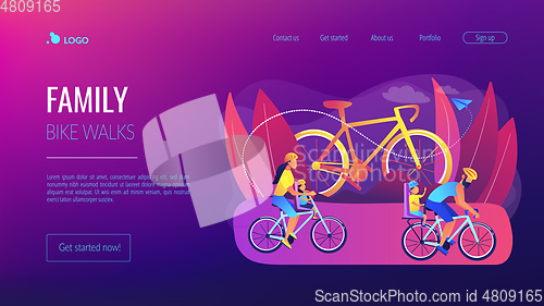 Image of Cycling experiences concept landing page.