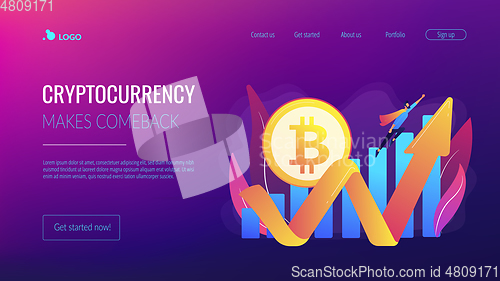 Image of Cryptocurrency makes comeback concept landing page