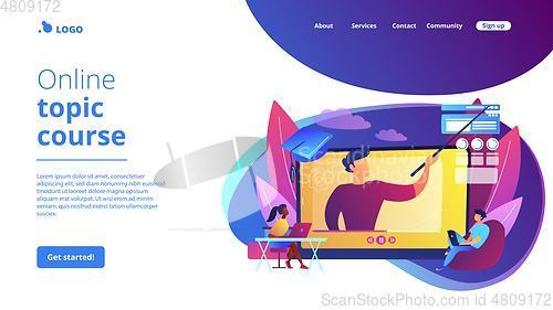 Image of Online workshop concept landing page