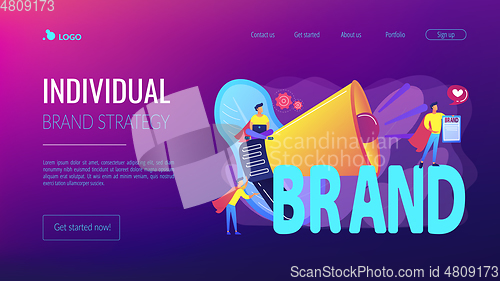 Image of Personal brand concept landing page