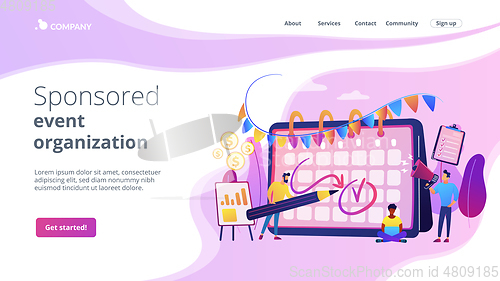 Image of Brand event concept landing page