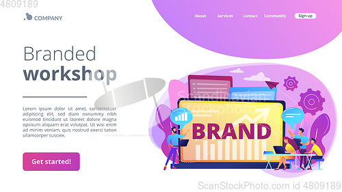 Image of Branded workshop concept landing page