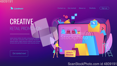 Image of Sales promotion concept landing page