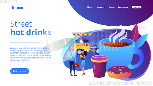 Image of Street coffee concept landing page.
