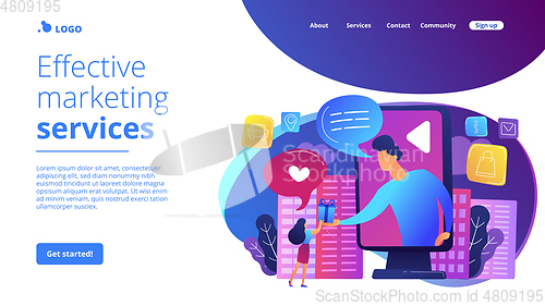 Image of Interactive advertising concept landing page.