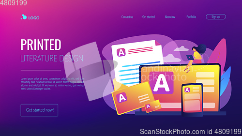 Image of Corporate literature concept landing page.