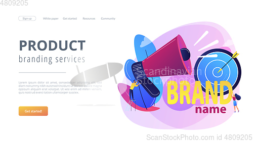 Image of Brand name concept landing page.