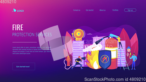 Image of Fire protection concept landing page.