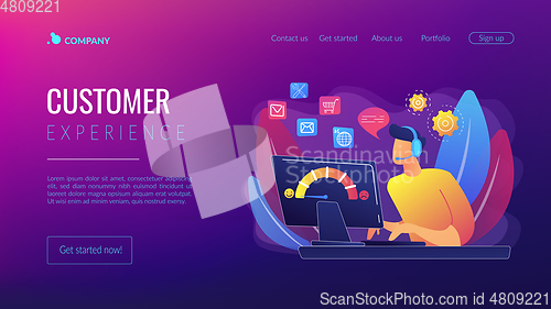 Image of Customer care concept landing page