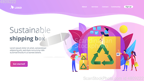 Image of Low impact packaging concept landing page