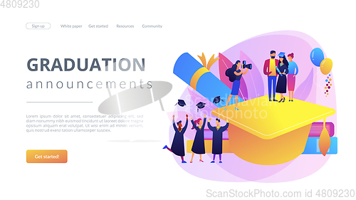 Image of Graduation concept landing page