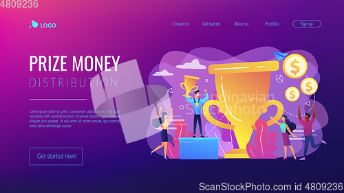 Image of Prize pool concept landing page.