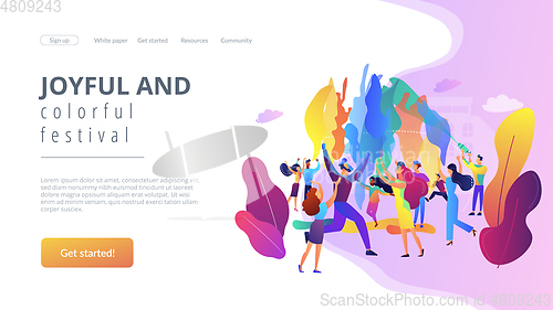 Image of Holi festival concept vector illustration