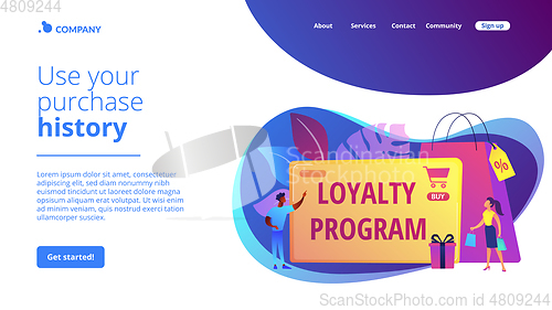 Image of Loyalty program concept landing page