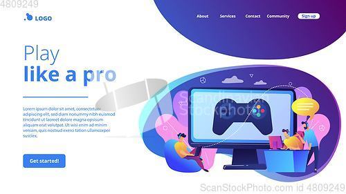Image of Esports coaching concept landing page