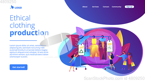 Image of Sustainable fashion concept landing page