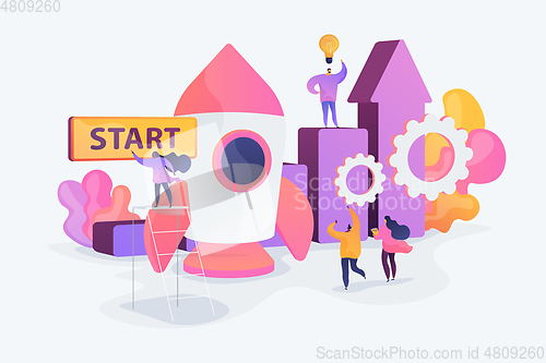Image of Startup accelerator concept vector illustration.