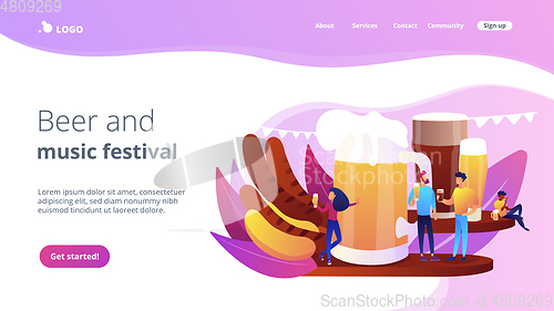 Image of Beer fest concept landing page.