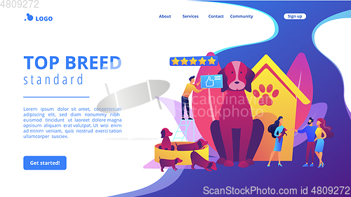 Image of Breed club concept landing page