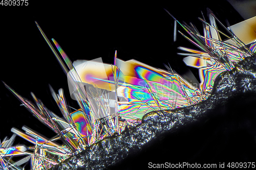 Image of soda lye microcrystals