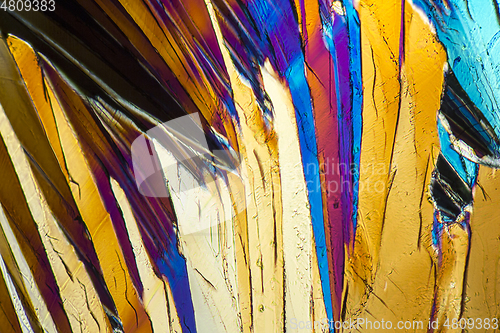 Image of colorful Sucrose micro crystals