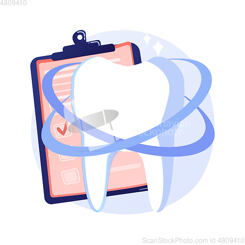 Image of Dental esthetic clinic abstract concept vector illustration.