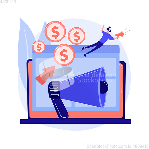 Image of PPC campaign abstract concept vector illustration.