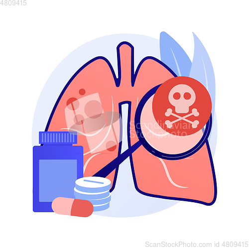 Image of Lower respiratory infections abstract concept vector illustration.