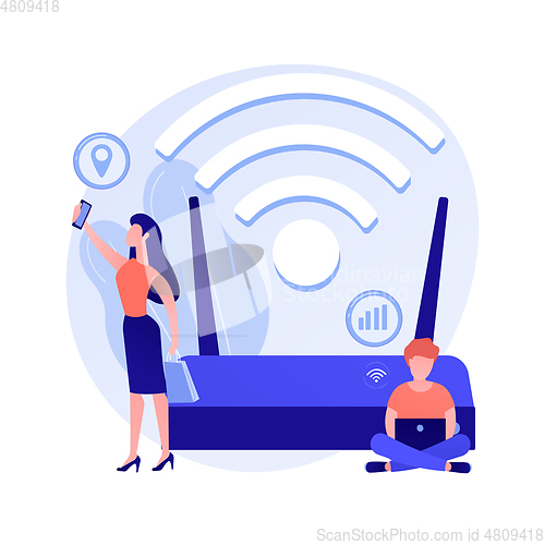 Image of Wi-fi connection abstract concept vector illustration.