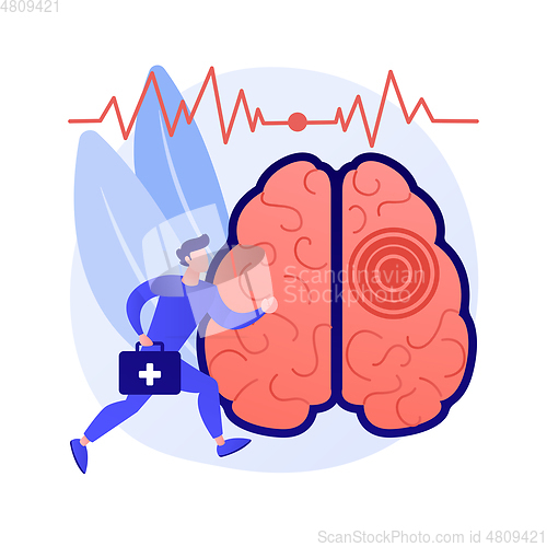 Image of Stroke abstract concept vector illustration.