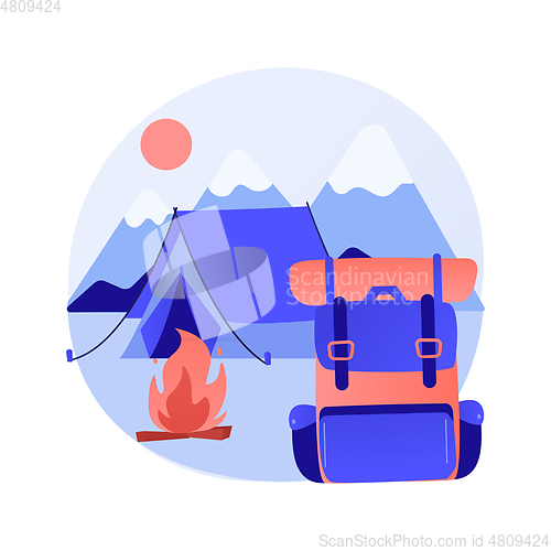 Image of Summer camp abstract concept vector illustration.