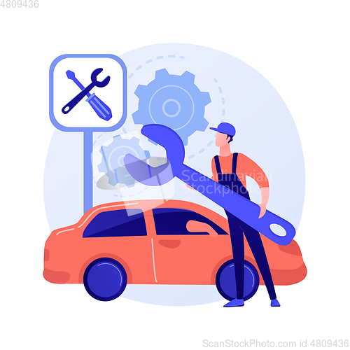 Image of Car service abstract concept vector illustration.