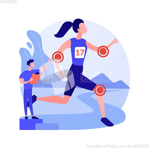 Image of Sport medicine abstract concept vector illustration.
