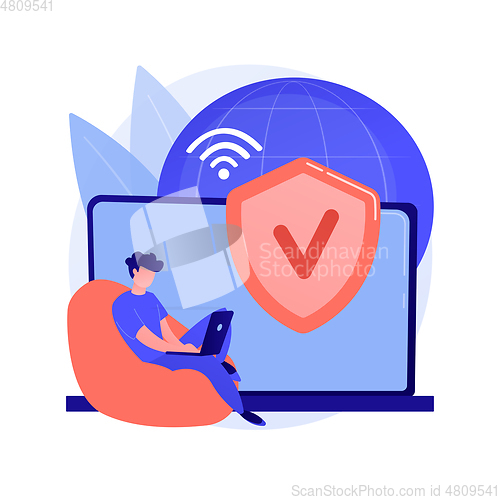 Image of VPN access abstract concept vector illustration.