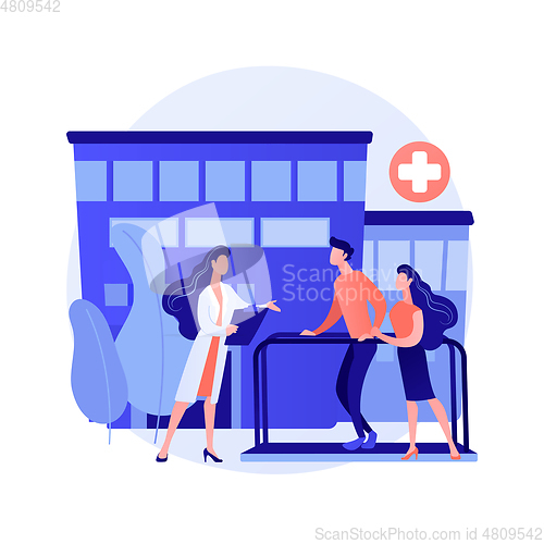 Image of Rehabilitation hospital abstract concept vector illustration.