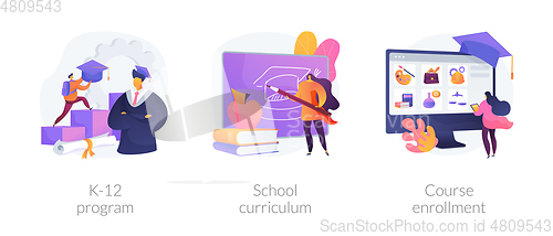 Image of Public school abstract concept vector illustrations.