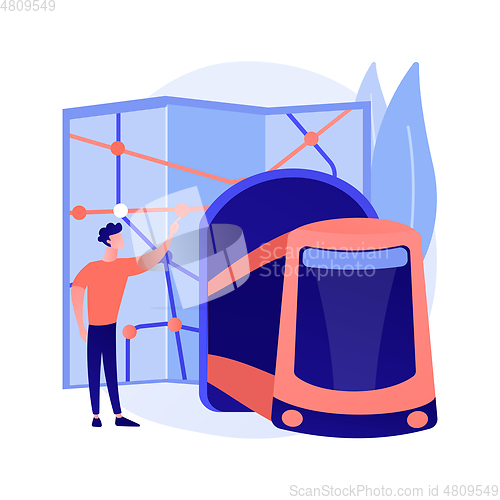 Image of Underground transport abstract concept vector illustration.