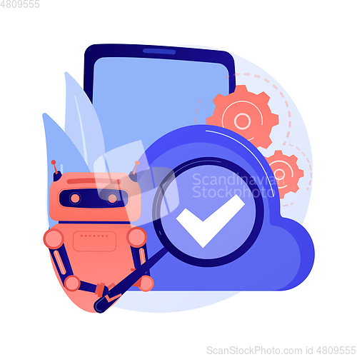 Image of Cloud robotics abstract concept vector illustration.