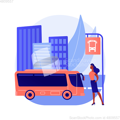 Image of Public transport abstract concept vector illustration.