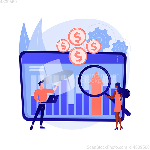 Image of Financial management system abstract concept vector illustration.