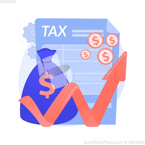 Image of Taxable income abstract concept vector illustration.