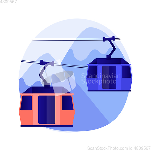 Image of Cable transport abstract concept vector illustration.