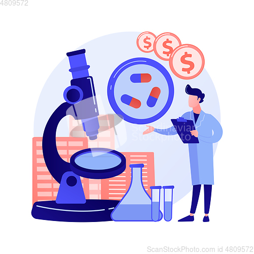 Image of Pharmacological business abstract concept vector illustration.